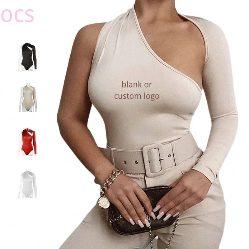 Fall Clothing For Women 2022 Custom Logo Women One Shoulder Bodysuits Cut Out Long Sleeve Bodycon Sexy Bodysuits Stylish High-Waisted Bodysuit Fall Clothing For Women 2022 Custom Logo Women One Shoulder Bodysuits Cut Out Long Sleeve Bodycon Sexy Bodysuits Stylish High-Waisted Bodysuit