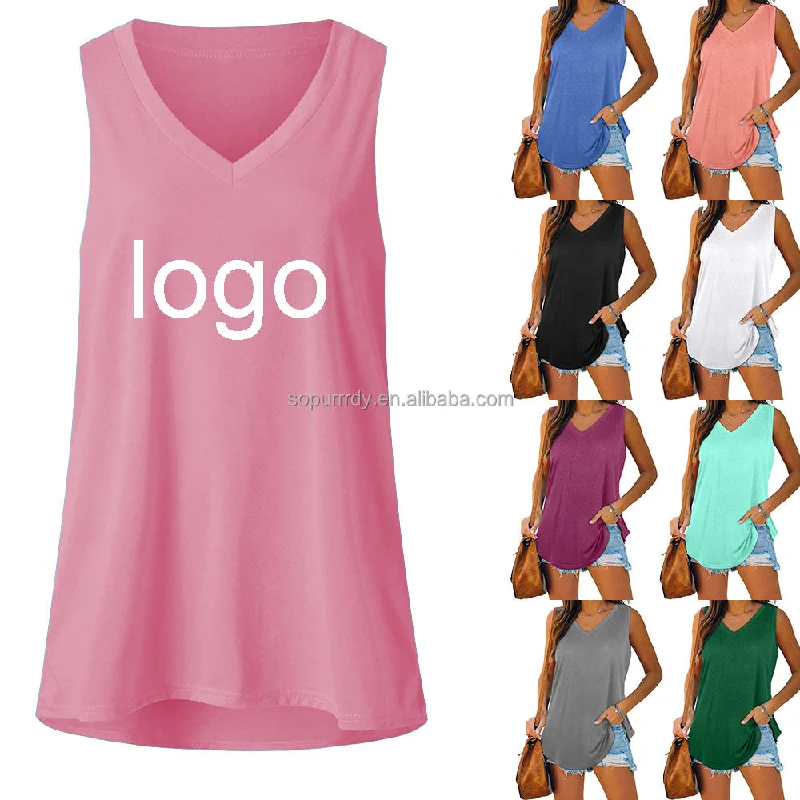 2022 wholesale summer Custom Logo Sleeveless plus size women's t-shirts casual printed style Casual T-shirt Beaded Sequined Faux Fur