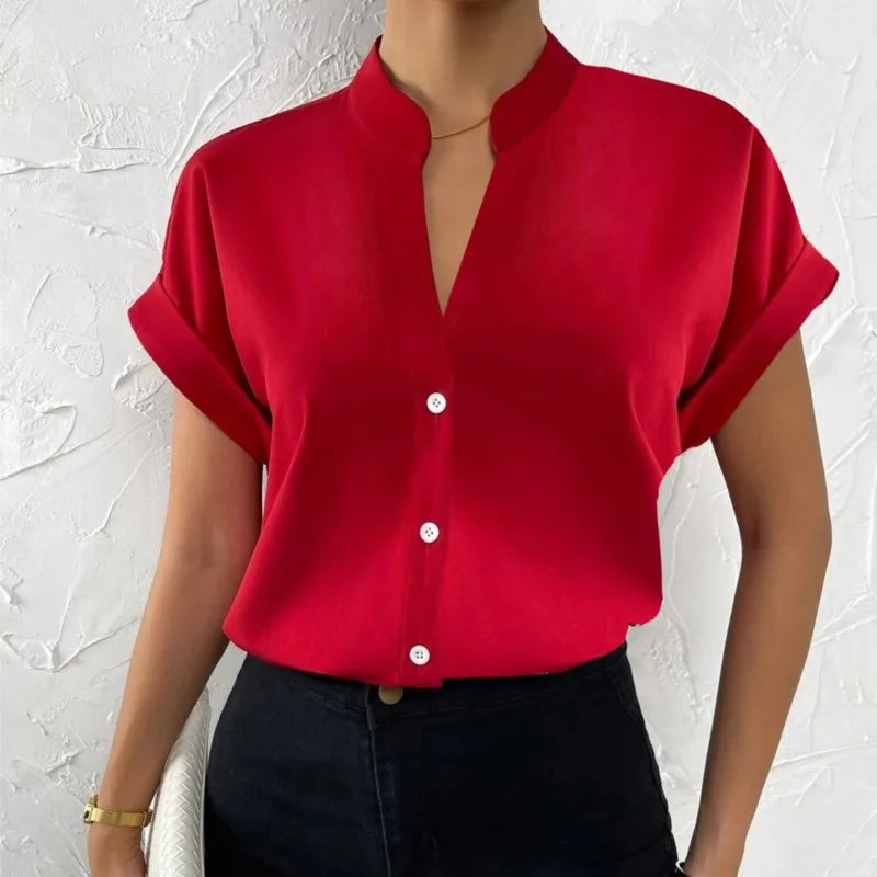 Women's Satin Rolled Sleeve Blouse Tops Fashion Designer T-Shirts Spandex Blend Rayon Blend Denim Blend Women's Satin Rolled Sleeve Blouse Tops Fashion Designer T-Shirts Spandex Blend Rayon Blend Denim Blend