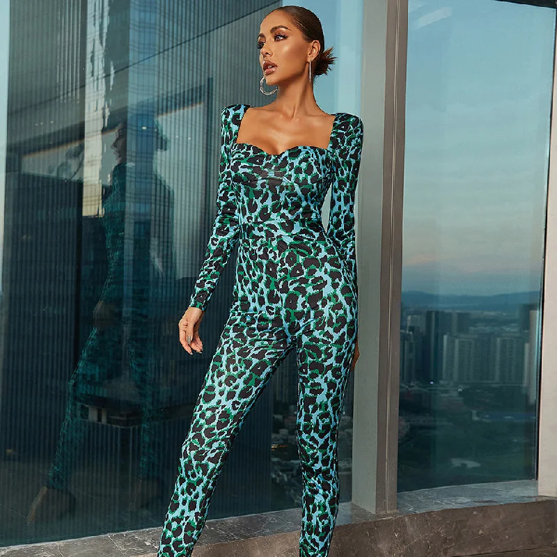 BH7406 Kimshein Womens Clothing Trending Elegant Square Collar Green Leopard Print Bodycon Jumpsuits Playsuits & Bodysuits Comfortable Lace Bodysuit BH7406 Kimshein Womens Clothing Trending Elegant Square Collar Green Leopard Print Bodycon Jumpsuits Playsuits & Bodysuits Comfortable Lace Bodysuit