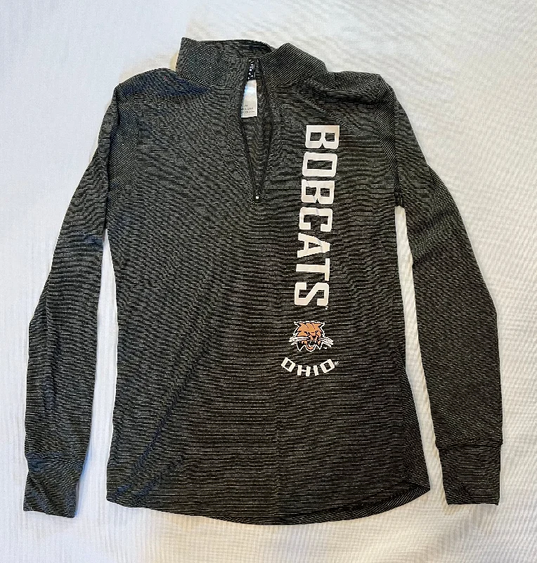NCAA Ohio University Bobcats Long Sleeve 1/4 zip Shirt Women size Medium Faux Fur Fabric Real Fur Fabric Shearling Fabric NCAA Ohio University Bobcats Long Sleeve 1/4 zip Shirt Women size Medium Faux Fur Fabric Real Fur Fabric Shearling Fabric