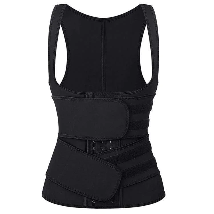 Women's Double Hook And Loop Tank Underbust Corsets Hook cropped tank top