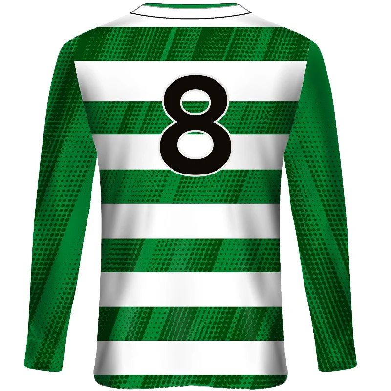 Mc Keever Termonfeckin Celtic FC Numbered L/S Playing Jersey - Adult - Green/White Pure White Jersey Tee Mc Keever Termonfeckin Celtic FC Numbered L/S Playing Jersey - Adult - Green/White Pure White Jersey Tee