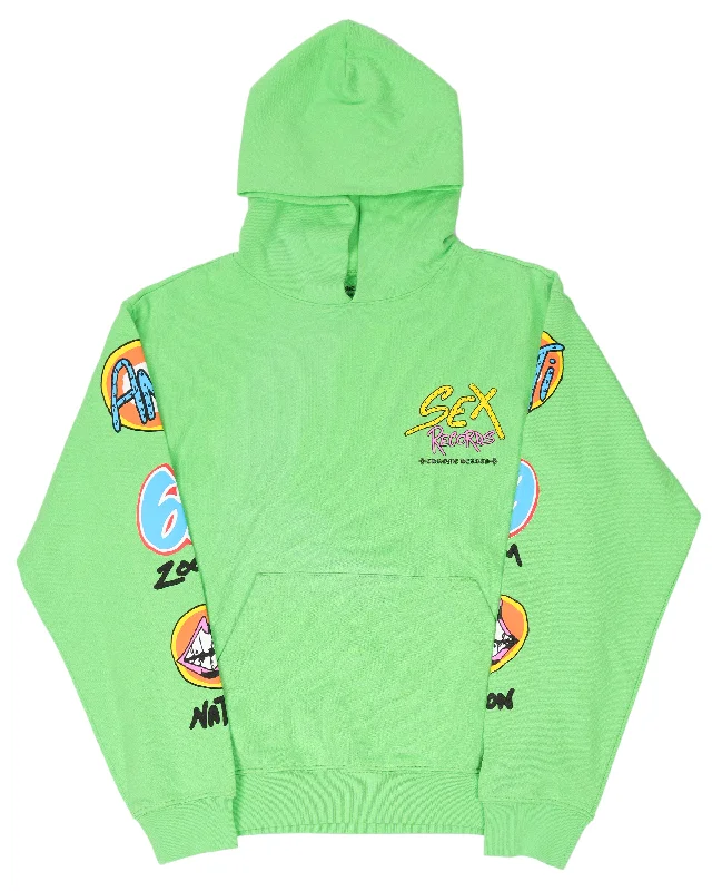 Matty Boy Sex Records Hoodie Hoodie with Hem Frayed Vintage Worn