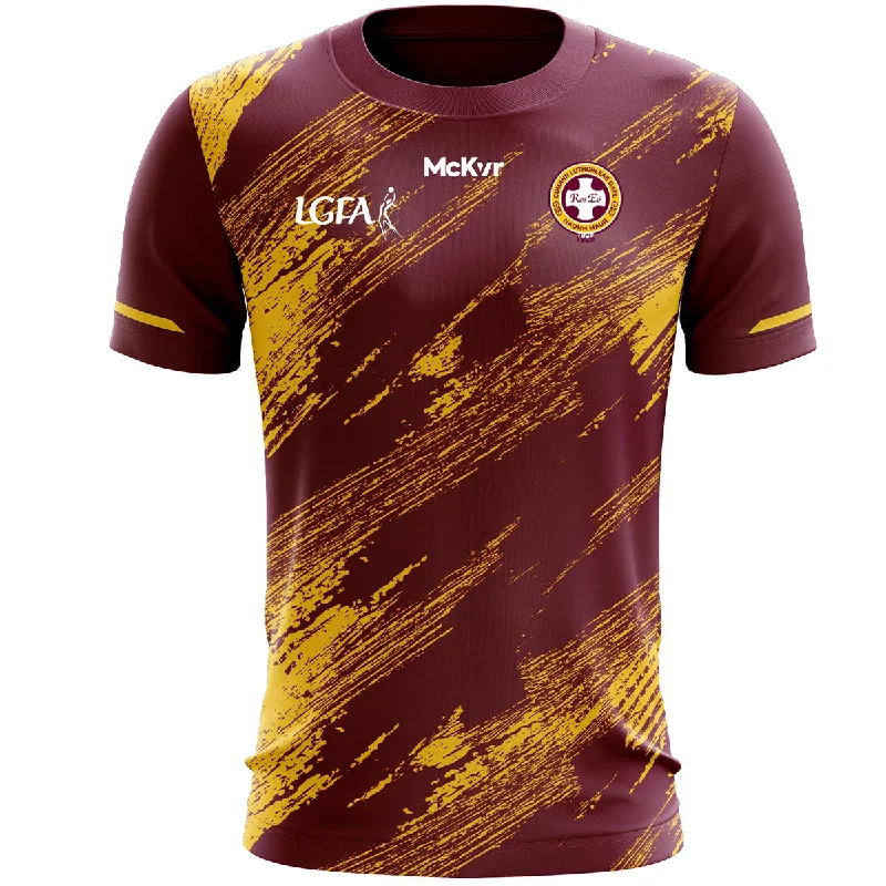 Mc Keever St Maurs LGFA Training Jersey - Adult - Maroon/Amber Player Fit Holiday Jersey Tee Mc Keever St Maurs LGFA Training Jersey - Adult - Maroon/Amber Player Fit Holiday Jersey Tee