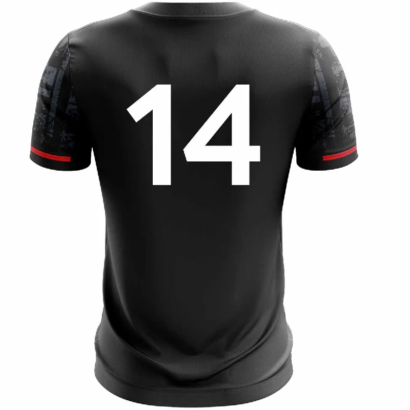 Mc Keever Dromahair GAA Numbered Playing Jersey - Adult - Black Bohemian Jersey Tee