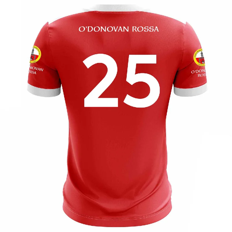 Mc Keever O'Donovan Rossa GAA Numbered Playing Jersey - Womens - Red/White Summer Jersey Tee Mc Keever O'Donovan Rossa GAA Numbered Playing Jersey - Womens - Red/White Summer Jersey Tee