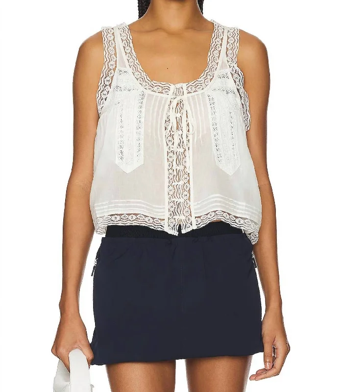 Evermore Tank In Ivory halter tank top