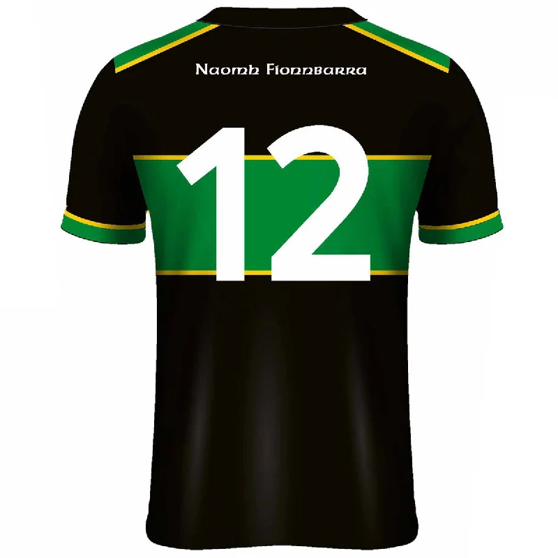Mc Keever Naomh Fionnbarra & St Anne's GFG Numbered Away Jersey - Adult - Black/Green Player Fit Halter Neck Jersey Tee Mc Keever Naomh Fionnbarra & St Anne's GFG Numbered Away Jersey - Adult - Black/Green Player Fit Halter Neck Jersey Tee