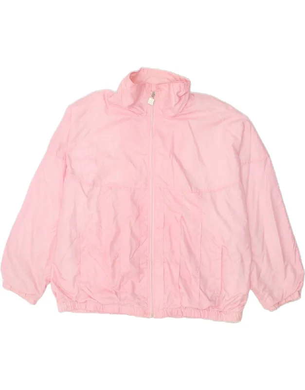 RODEO Womens Rain Jacket UK 22 3XL Pink Fleece Fabric Down Fabric Feather Fabric