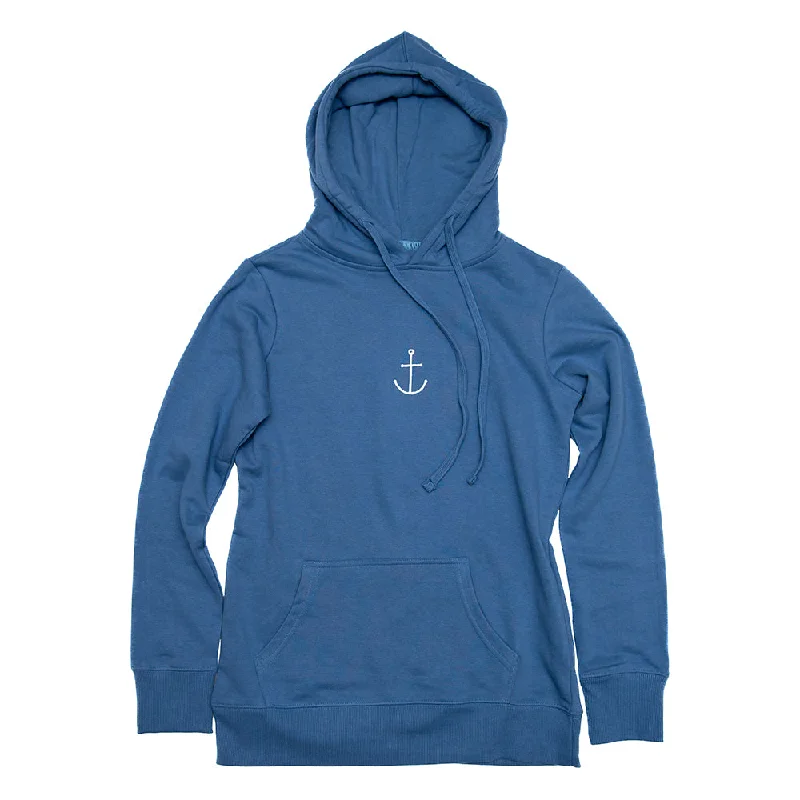 Tiny Anchor Women's French Terry Hoodie Hoodie with Tie-Dye Psychedelic Retro