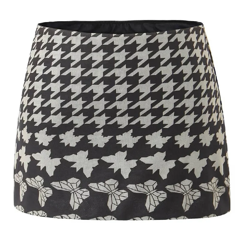 Sexy Butterfly Houndstooth Print Low Waist Bodycon Mini Mesh Skirt spandex blend skirt Sexy Butterfly Houndstooth Print Low Waist Bodycon Mini Mesh Skirt spandex blend skirt