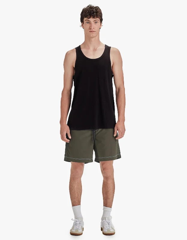 Mens Standard Tank - Black peach tank top