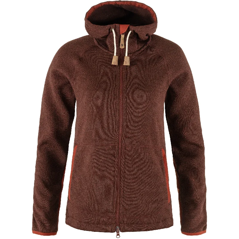 Fjallraven Ovik Fleece Hoodie - Women's Hoodie with Color Block Contrast Stylish