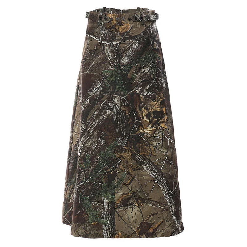 Vintage Style Buttoned Belt High Waist A Line Jungle Print Midi Skirt lace skirt delicate Vintage Style Buttoned Belt High Waist A Line Jungle Print Midi Skirt lace skirt delicate