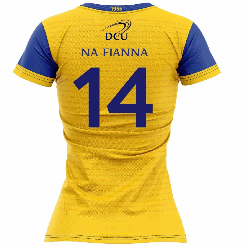 Mc Keever Na Fianna LGFA Dublin Numbered Match Jersey - Womens - Yellow Recycled Jersey Tee Mc Keever Na Fianna LGFA Dublin Numbered Match Jersey - Womens - Yellow Recycled Jersey Tee