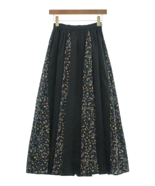 ANEVER Knee length skirts silk skirt lustrous