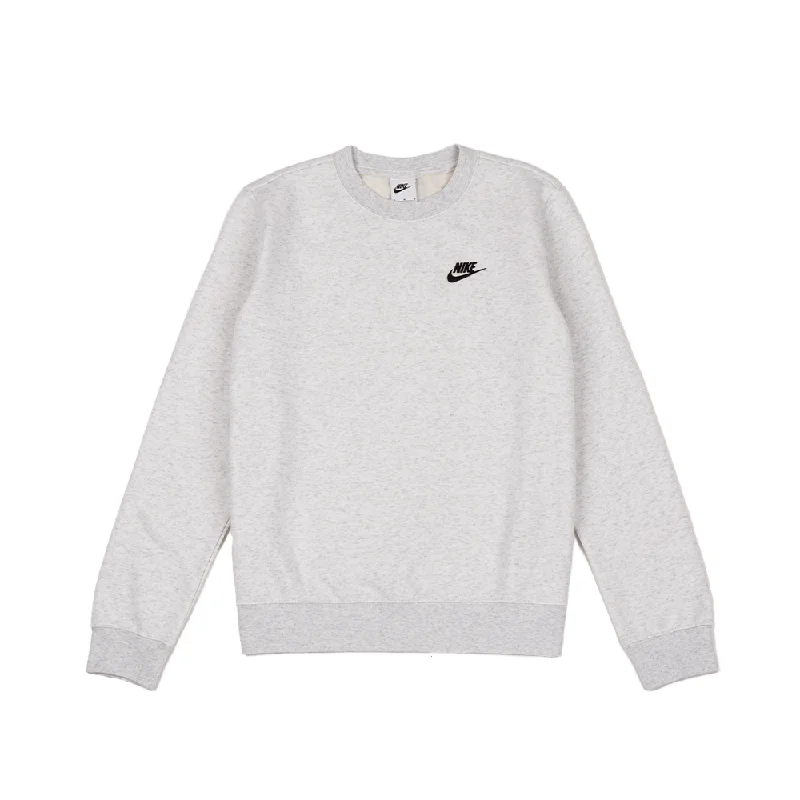 W NSW Club Fleece Crew-Neck Sweatshirt'Birch Heather/Black' Hoodie with Pocket Utility Practical