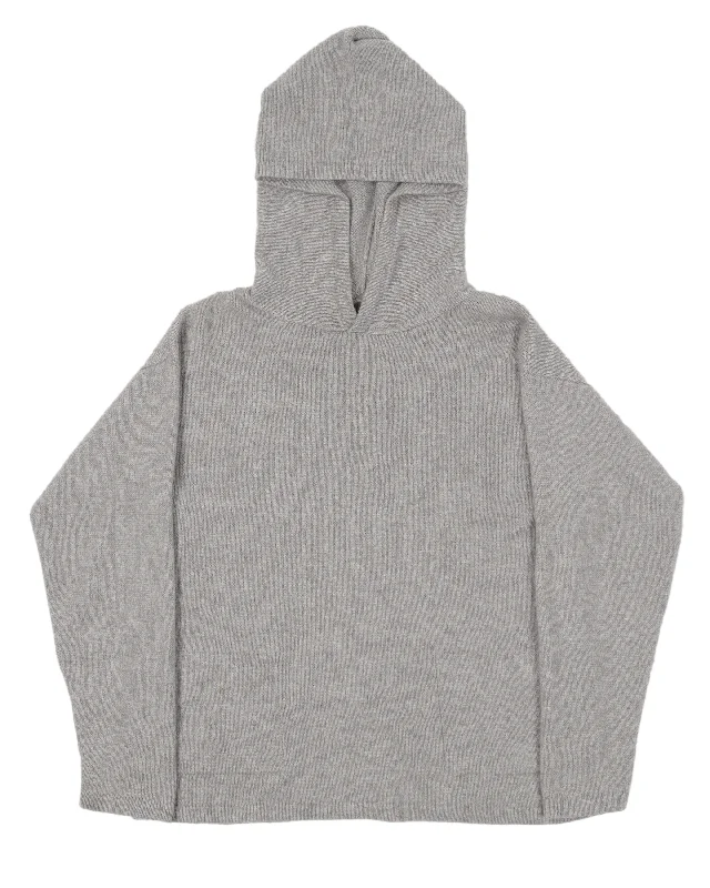 Cashmere-Bouclé Hoodie Hoodie with Back Slit Movement Comfort