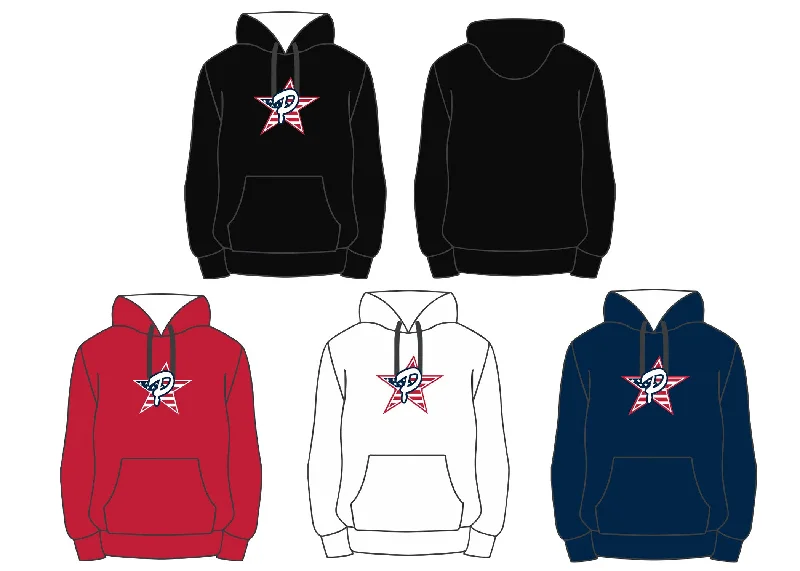 Sublimated Pride Star Logo Hoodie Hoodie with Distressed Vintage Worn