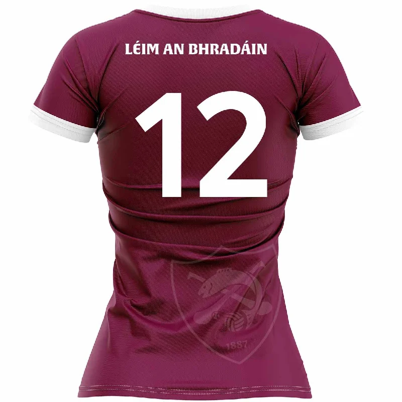 Mc Keever St Marys LGFA Leixlip Numbered Playing Jersey - Womens - Maroon Exclusive Jersey Tee Mc Keever St Marys LGFA Leixlip Numbered Playing Jersey - Womens - Maroon Exclusive Jersey Tee