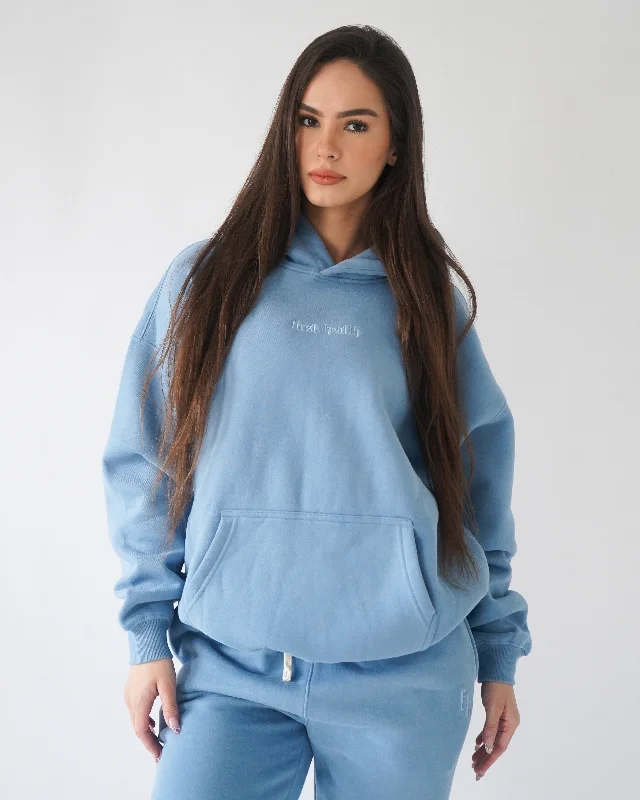 Legacy Hoodie - Lagoon Hoodie with Distressed Vintage Worn