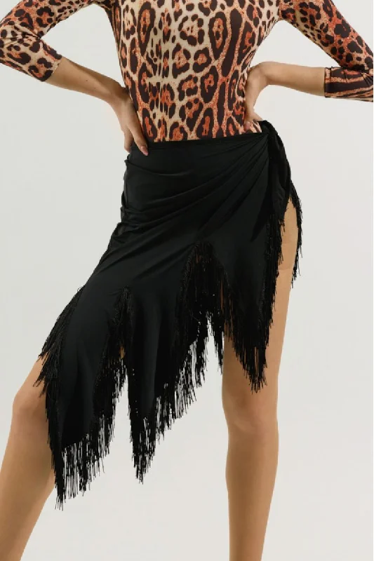 ONDANCE Mitsy Lycra Latin Practice Skirt for Women and Girls with Asymmetrical Torn Bottom Pra 1324 wool skirt warm ONDANCE Mitsy Lycra Latin Practice Skirt for Women and Girls with Asymmetrical Torn Bottom Pra 1324 wool skirt warm