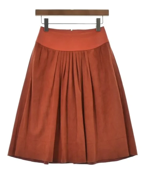 HERMES Knee length skirts silk skirt luxurious