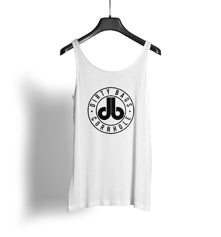 Women's Tank Top - White with Black db bronze tank top