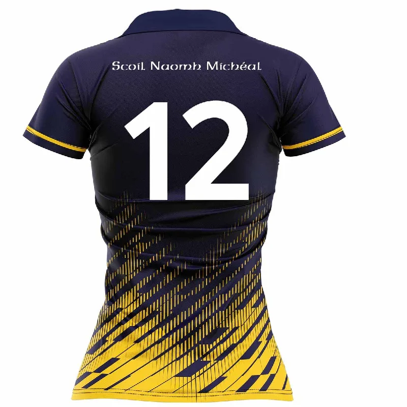 Mc Keever St. Michael's N.S Numbered Playing Jersey - Womens - Navy/Saffron Burgundy Jersey Tee Mc Keever St. Michael's N.S Numbered Playing Jersey - Womens - Navy/Saffron Burgundy Jersey Tee