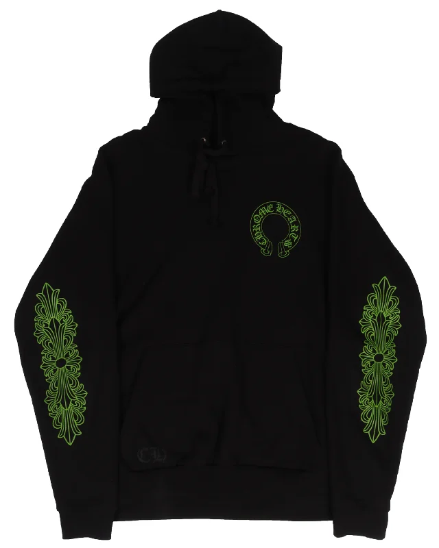 Friends & Family Script Logo Hoodie Hoodie with Slit Hem Functional Movement