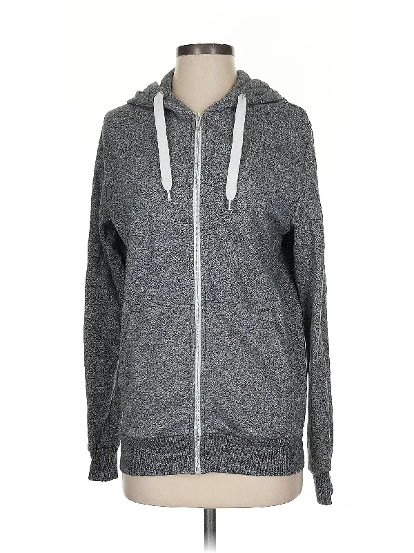 Zip Up Hoodie Hoodie with Puffed Sleeves Voluminous Trendy