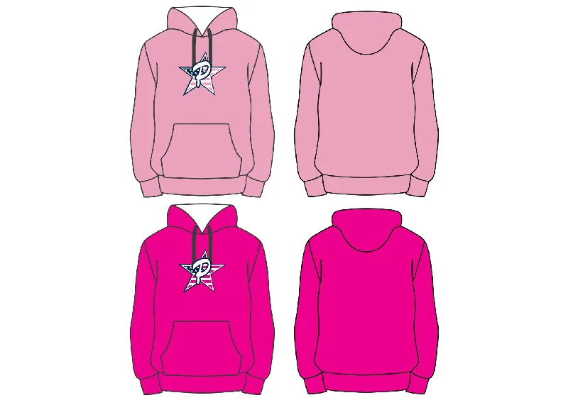 Pink Pride Hoodie Hoodie with Metallic Shiny Futuristic