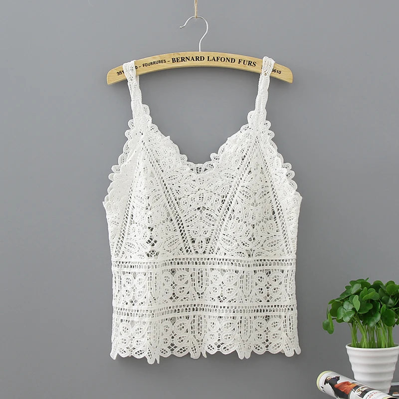 Cotton Crochet Tank Top Sexy Knitted Hollow Out Vest Crop Top Women Femme Vintage Backless Camisole Female 2023 Summer Clothes vibrant tank top Cotton Crochet Tank Top Sexy Knitted Hollow Out Vest Crop Top Women Femme Vintage Backless Camisole Female 2023 Summer Clothes vibrant tank top