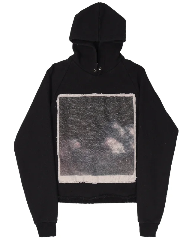 Cy Twombly Distressed Patch Hoodie Hoodie with Patch Decorative Personalized