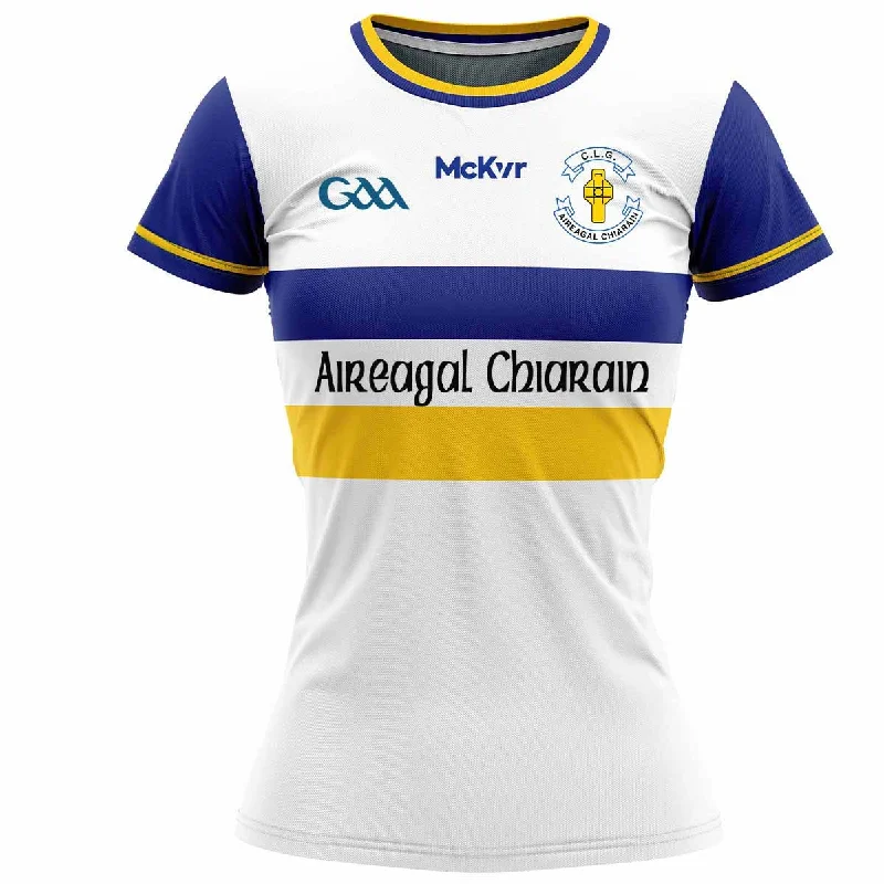 Mc Keever Errigal Ciaran GAA Home Jersey - Womens - White/Royal Floral Jersey Blouse Mc Keever Errigal Ciaran GAA Home Jersey - Womens - White/Royal Floral Jersey Blouse