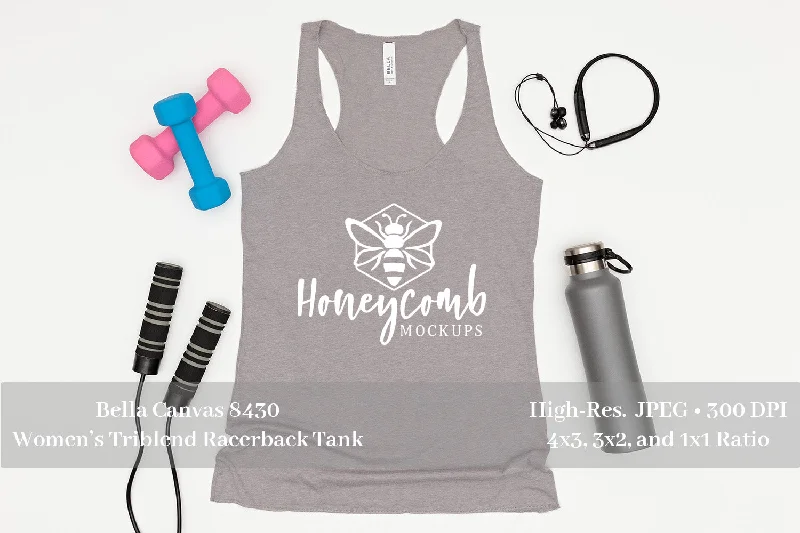 Workout Mockup, Bella Canvas 8430 Athletic Grey Tri-Blend, Women's Tank Top Mockup, Fitness Mockup, Sports Mockup long tank top Workout Mockup, Bella Canvas 8430 Athletic Grey Tri-Blend, Women's Tank Top Mockup, Fitness Mockup, Sports Mockup long tank top