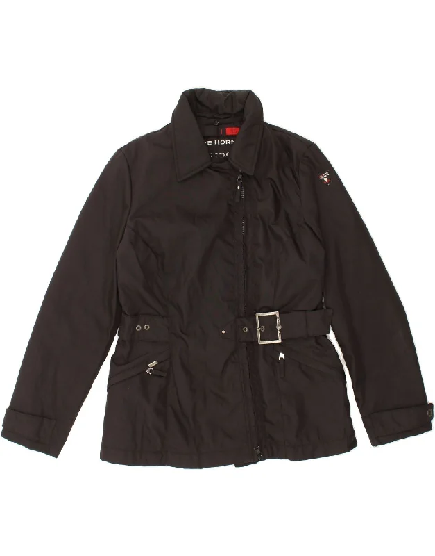 CAPE HORN Womens Windbreaker Jacket UK 18 XL Black Polyamide Oversized Jacket Tailored Jacket Straight Jacket