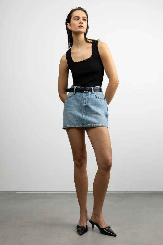 DENIM MINI SKIRT denim skirt classic