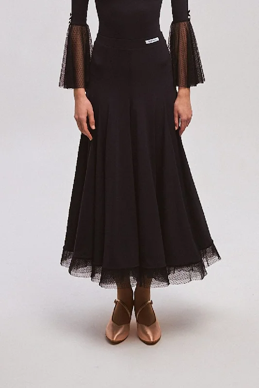 ONDANCE St 105 Black Ballroom Skirt for Women and Girls with Flared Bottom Pra 1330 lace skirt feminine ONDANCE St 105 Black Ballroom Skirt for Women and Girls with Flared Bottom Pra 1330 lace skirt feminine