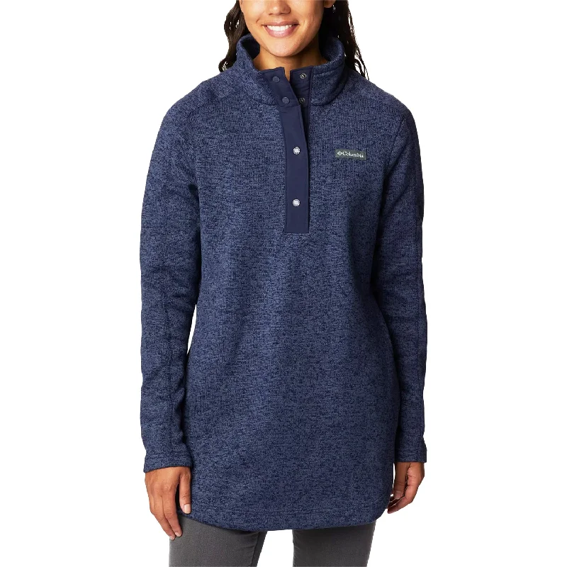 Women's Columbia Sweater Weather Fleece Tunic Dark Nocturnal Heather Lightweight Heavyweight Midweight