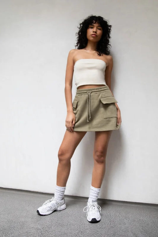 CARGO MINI SKIRT cotton skirt soft