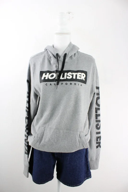 Vintage Hollister Hoodie (M) Hoodie with Slit Hem Functional Movement
