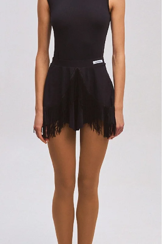 ONDANCE 4147B Black Practice Skirt Shorts for Women and Girls with Fringe Silhouette Pra 1329 denim skirt stylish ONDANCE 4147B Black Practice Skirt Shorts for Women and Girls with Fringe Silhouette Pra 1329 denim skirt stylish