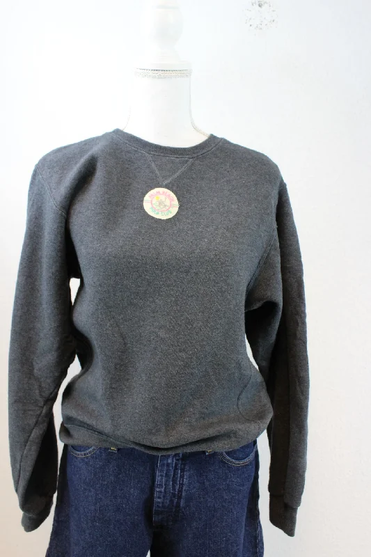 Vintage Palm Beach Sweatshirt (S) Hoodie with Stripes Bold Sporty