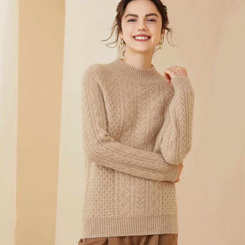 Women's Cashmere Sweater Long Sleeve Winter Mock neck Warm Cashmere Sweater Beaded Sweater Sequined Faux Fur Women's Cashmere Sweater Long Sleeve Winter Mock neck Warm Cashmere Sweater Beaded Sweater Sequined Faux Fur