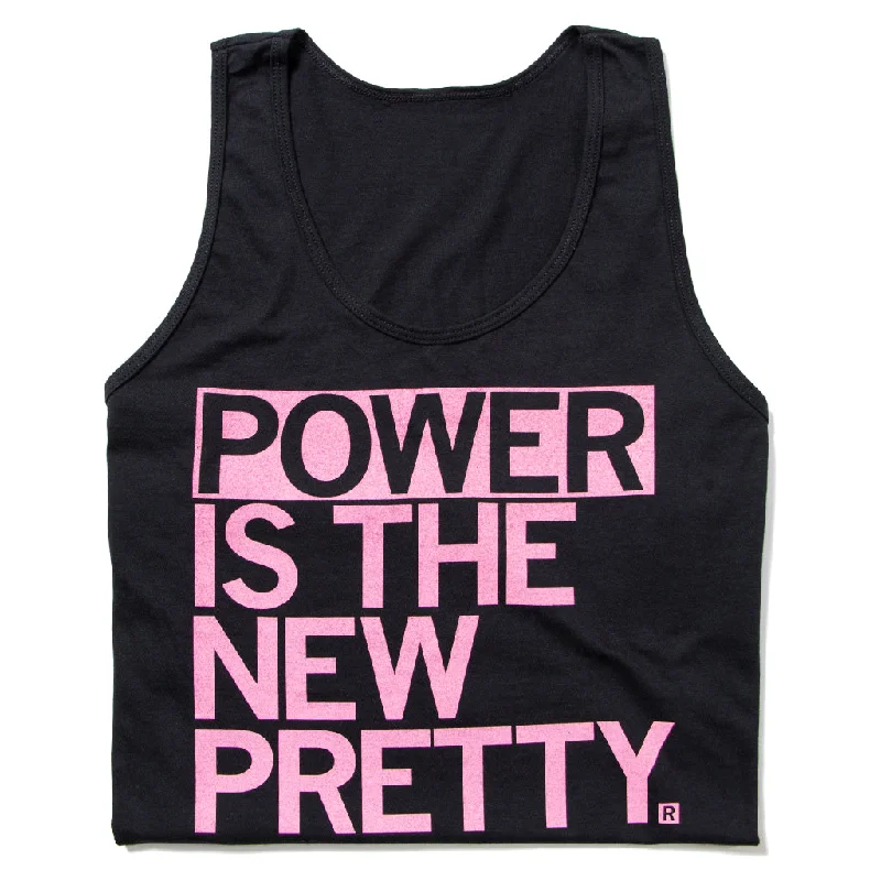 Power Is The New Pretty Tank Top sequin tank top