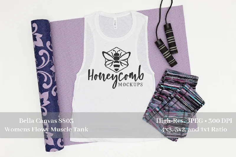 Workout Mockup, Bella Canvas 8803 White Tank Mockup, Women's Muscle Tank Mockup cold shoulder tank Workout Mockup, Bella Canvas 8803 White Tank Mockup, Women's Muscle Tank Mockup cold shoulder tank