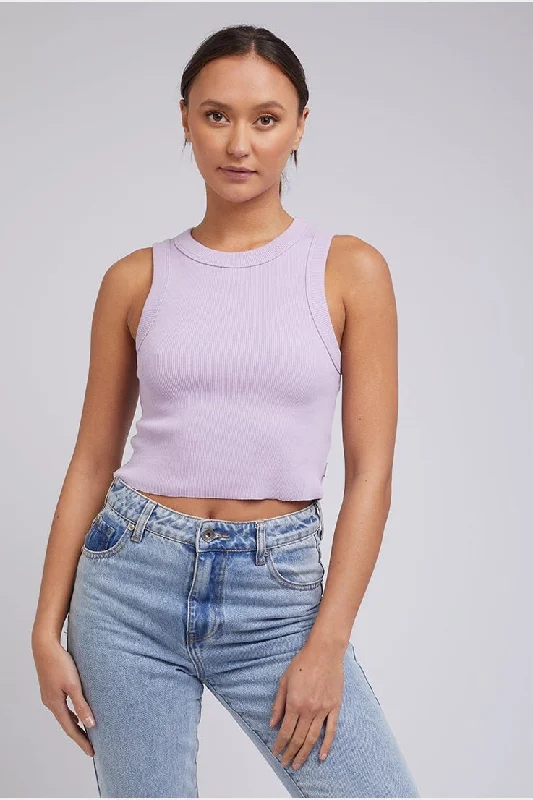 Silent theory frida tank - purple loose fit tank