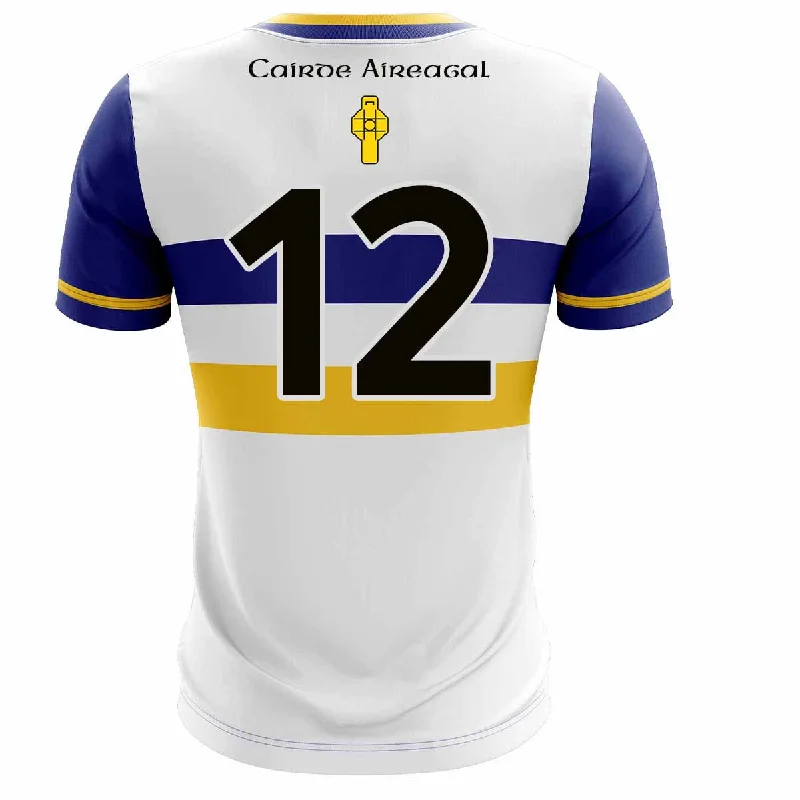 Mc Keever Errigal Ciaran GAA Numbered Home Jersey - Adult - White/Royal Geometric Jersey Top Mc Keever Errigal Ciaran GAA Numbered Home Jersey - Adult - White/Royal Geometric Jersey Top